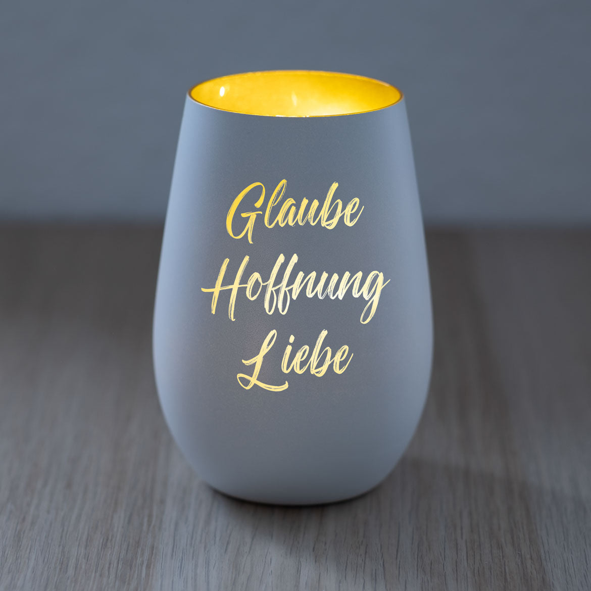 Windlicht Glaube Hoffnung Liebe