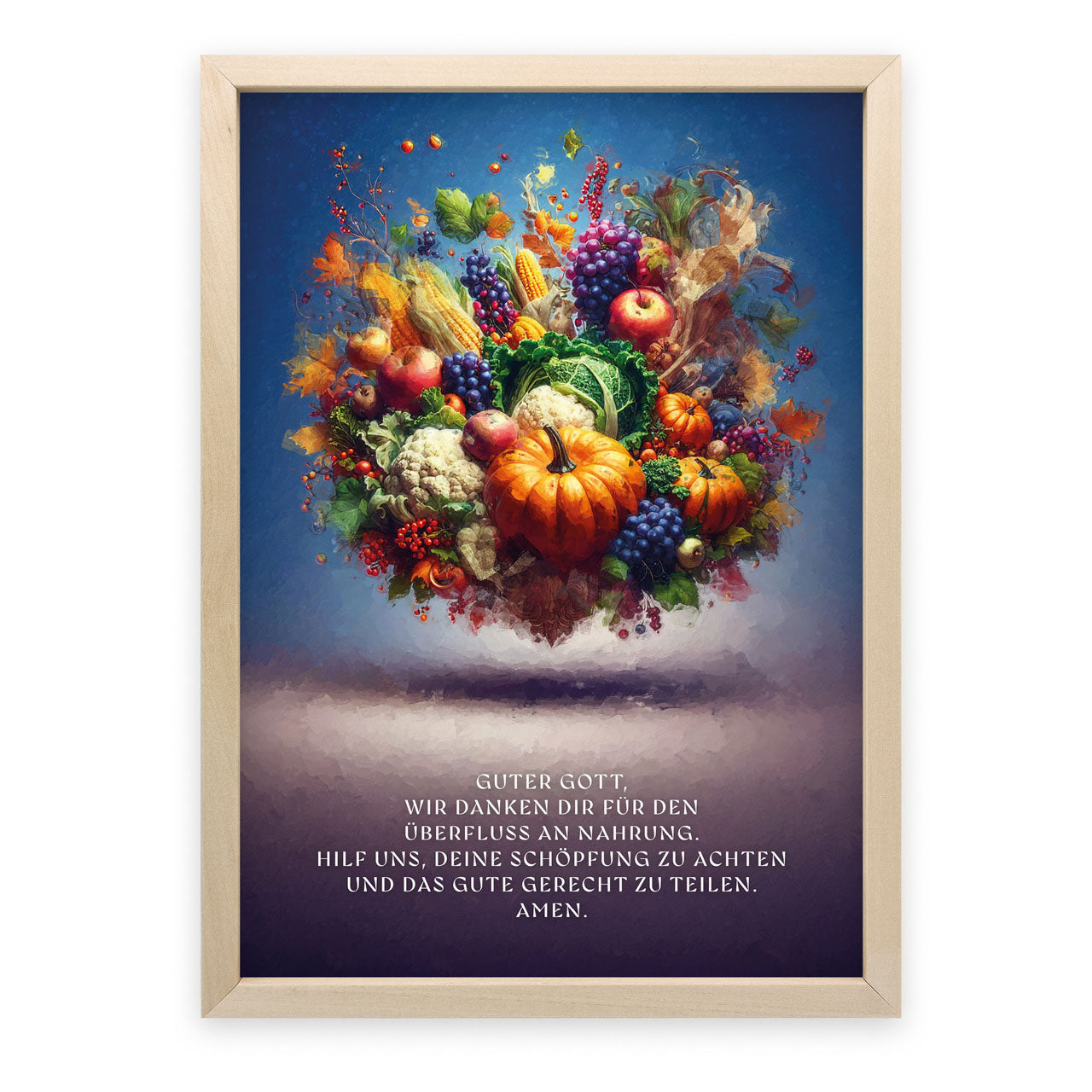 Poster Erntedankgebet – Schöpfung achten und gerecht teilen