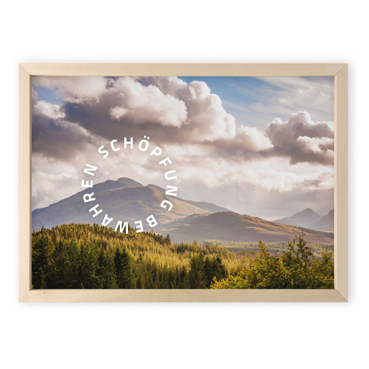 Poster Schöpfung bewahren Motiv Berg
